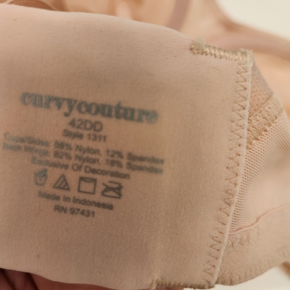 Curvycouture Mesh Bra Size 42DD - Picture 5 of 5